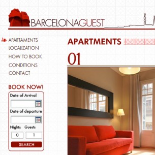 Disseny de la imatge corporativa i la web per Barcelona Guest, una companyia de lloguer apartaments de luxe de l'Eixample.
