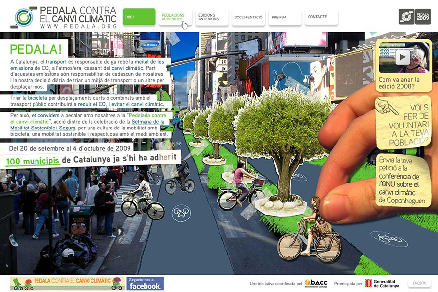Pedala Contra el Canvi Climàtic 2009 - Website edició 2009